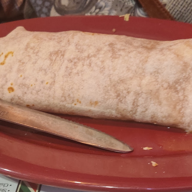 Chile Verde Burrito with Beans & Rice