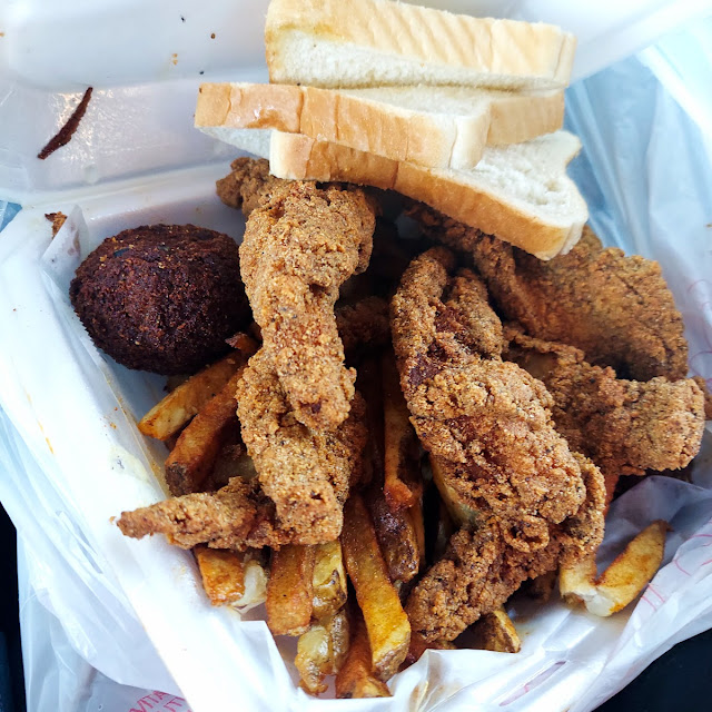 Catfish Fillet Basket of Fries Spicy Catfish