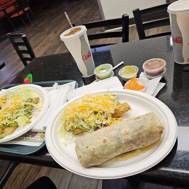 Carne Asada Burrito and Roll Tacos