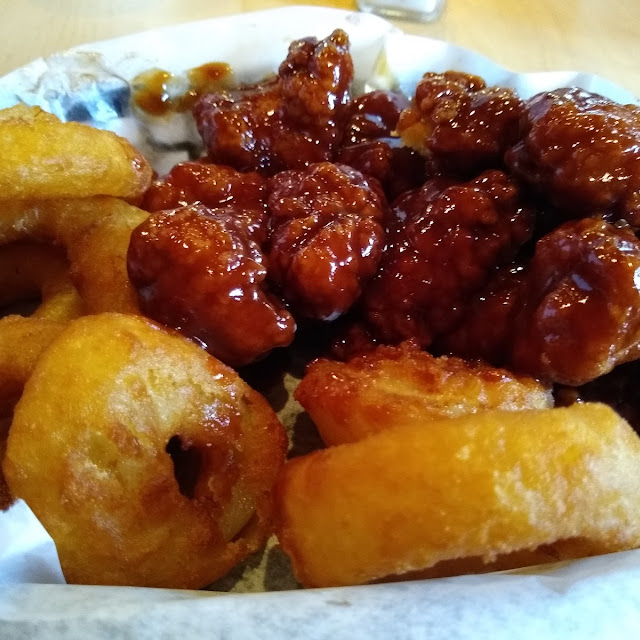 BBQ Wings and Onion Rings