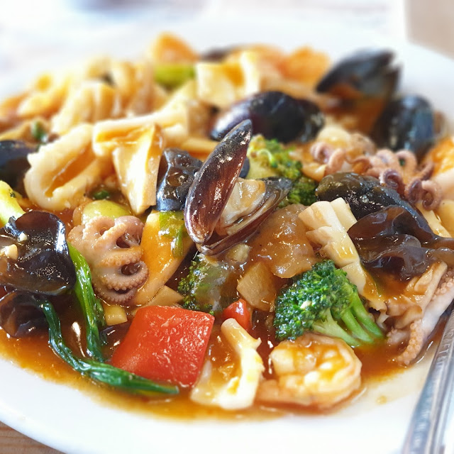Seafood over Rice