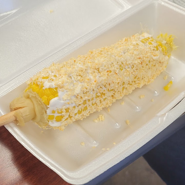 Corn with Hot Cheetos and Nacho Cheese