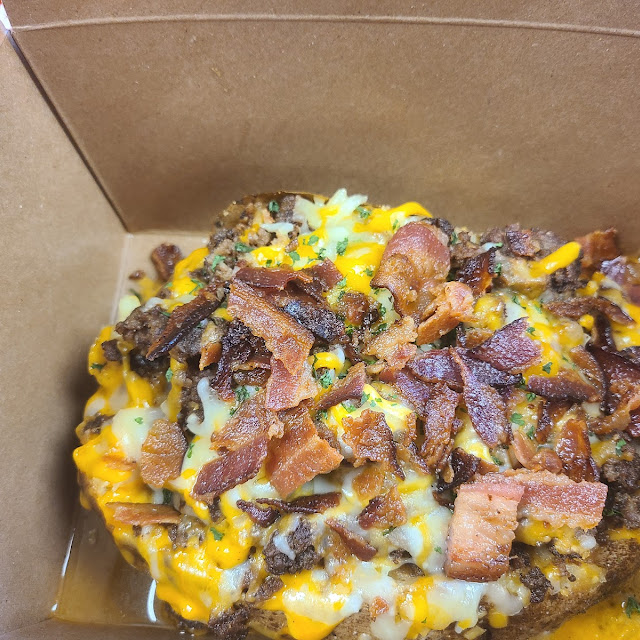 Loaded Baked Potato with Shrimp Broccoli