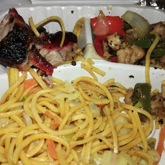 Chow Mein with BBQ Pork Jalapeno Chicken