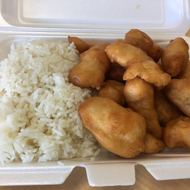 Sweet and Sour Chicken with Steamed White Rice