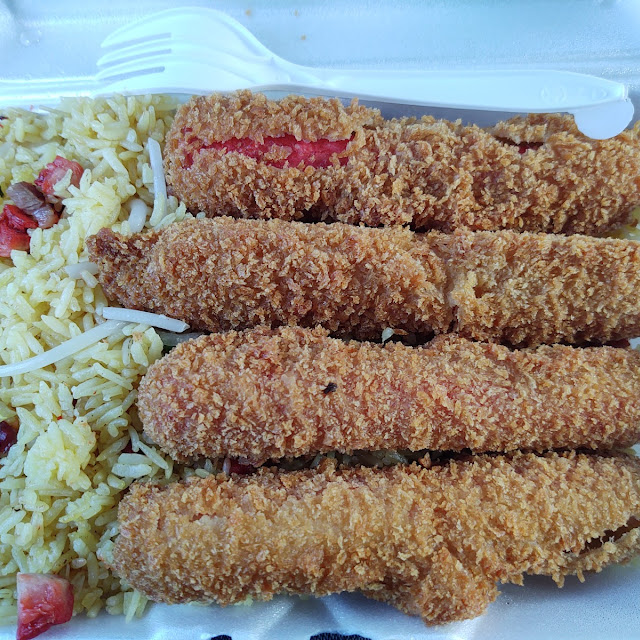Fried Crab Sticks with Pork Fried Rice