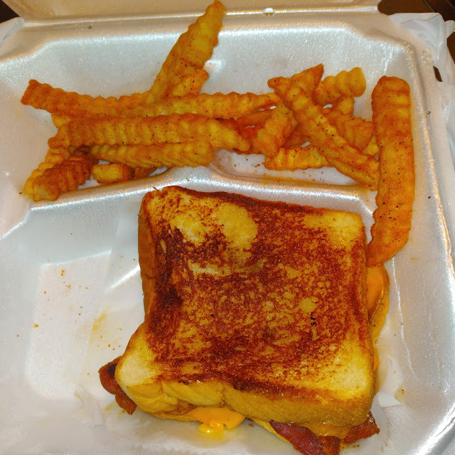 Grilled Cheese with Bacon and Fries