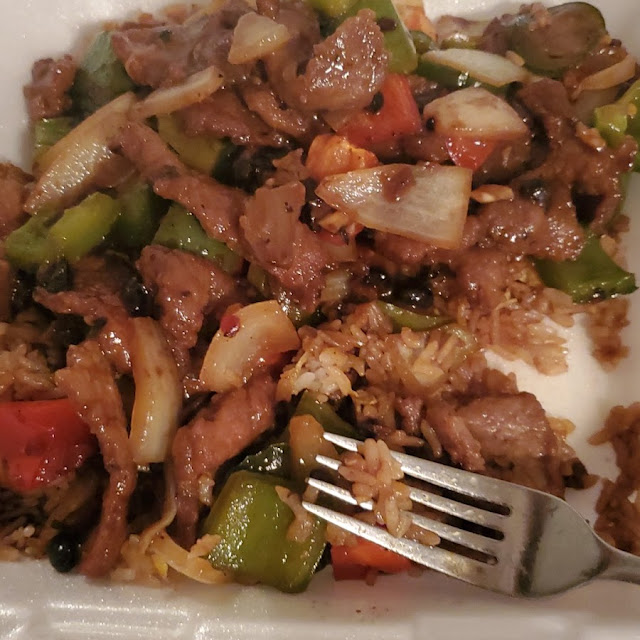 Pepper Steak with Shrimp Fried Rice