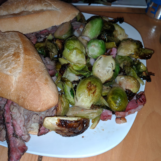Brisket Sandwich with Brussels Brussels Sprouts