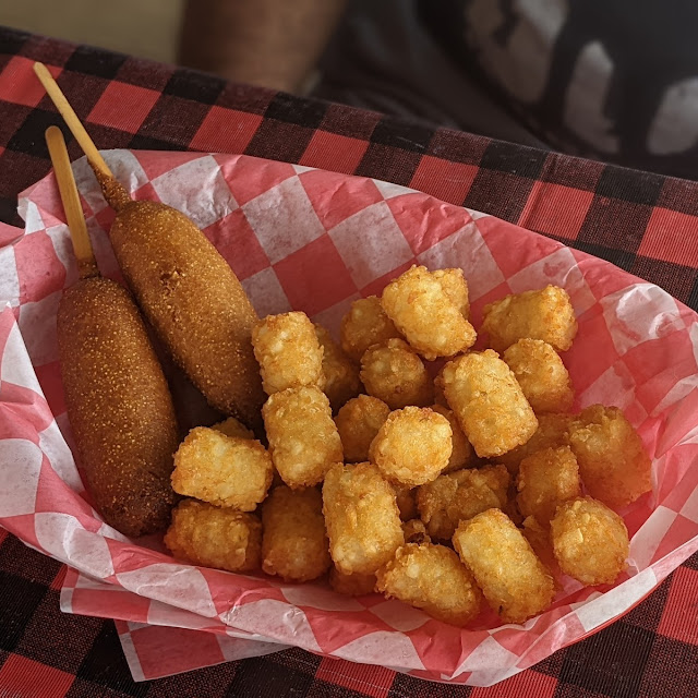 Corn Dogs with Tater Tots