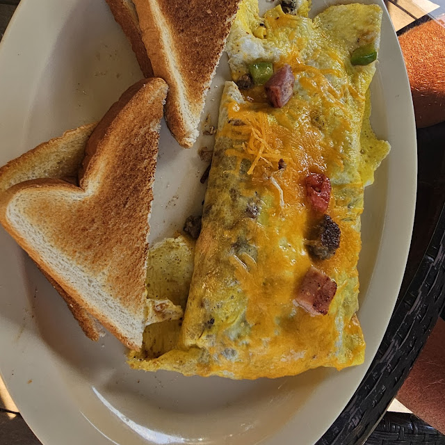 Loaded Omelet and Toast