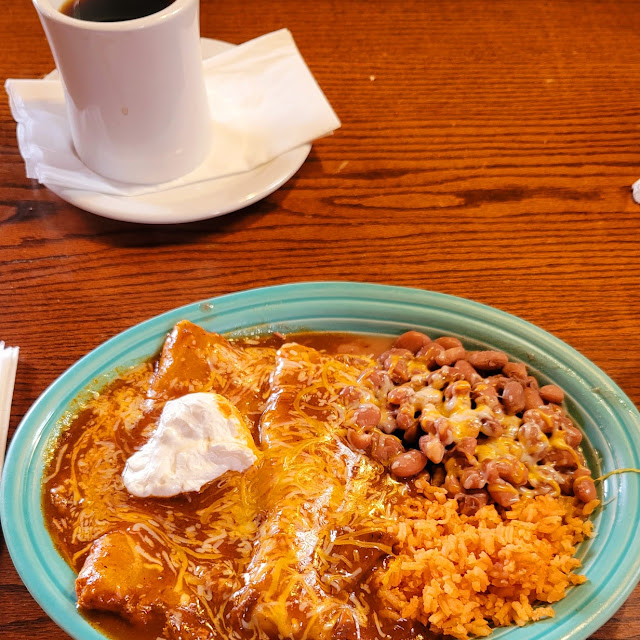 Tamale and Cheese Enchilada
