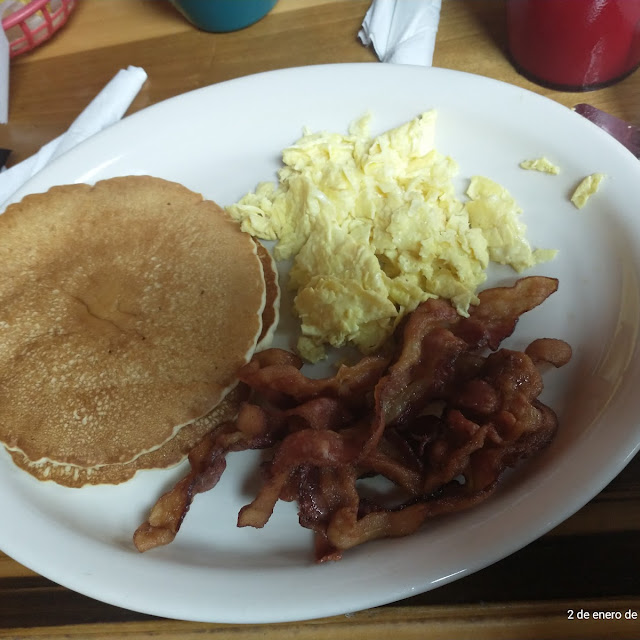 2 Pancakes 2 Eggs and 2 Bacon