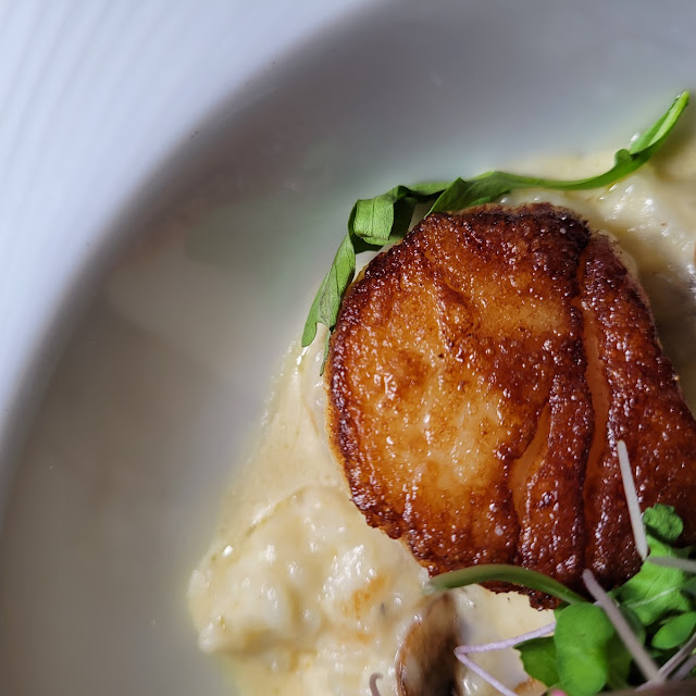 Scallops with Mushroom Risotto