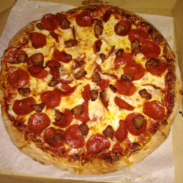 Thin Crust Sausage & Pepperoni Pizza