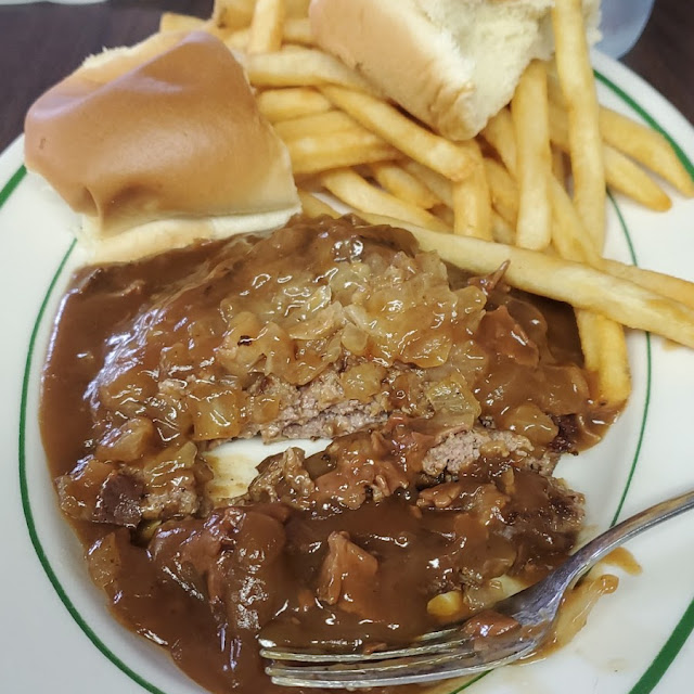 Hamburger Steak with French Fries