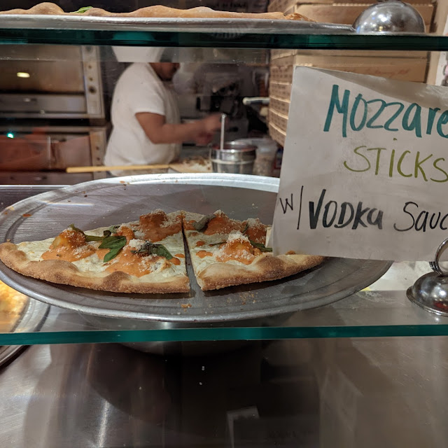 Mozzarella Sticks with Vodka Sauce Pizza