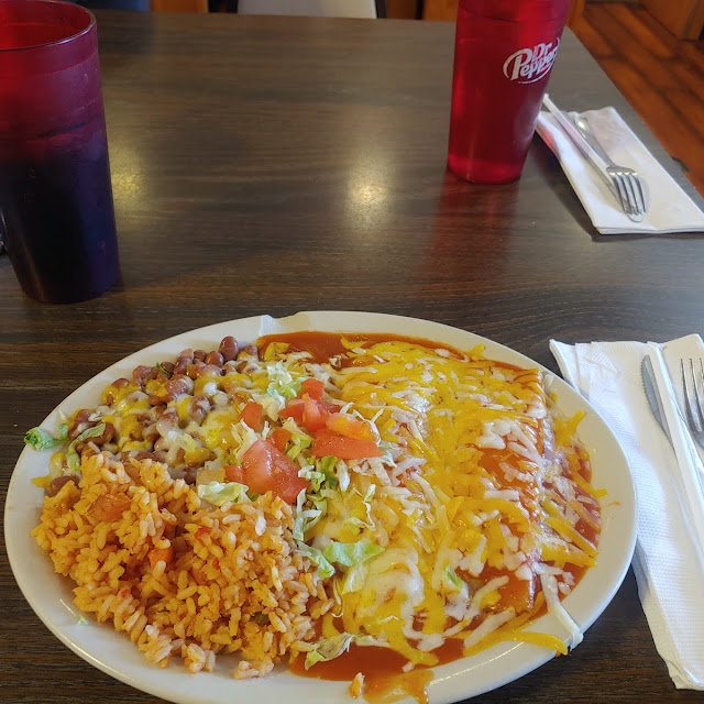 Rolled Cheese Enchilada Plate