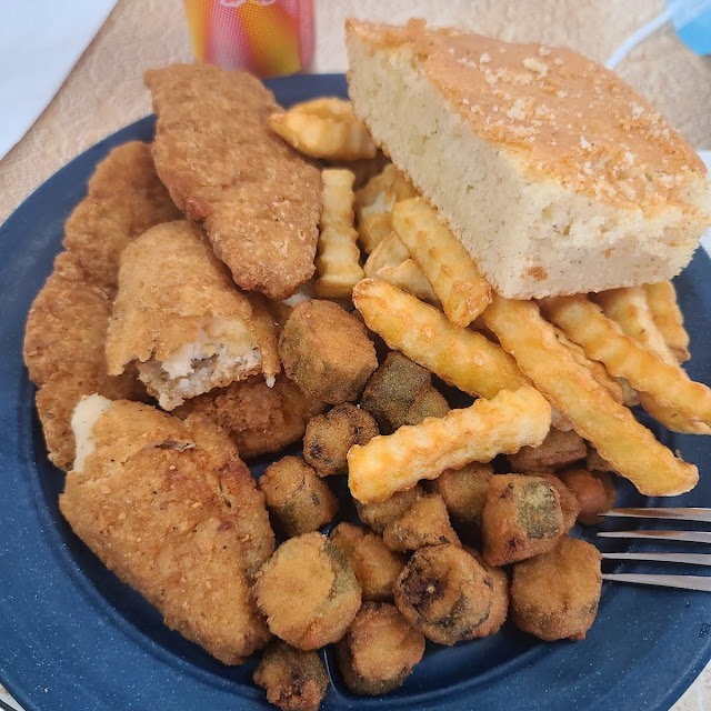 Chicken Strips Oakland Fries Corn Bread