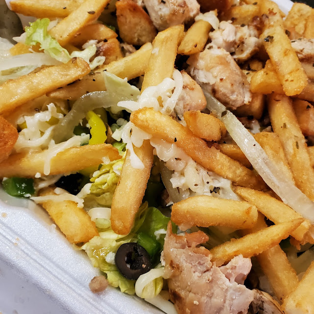 Salad with Chicken and Fries