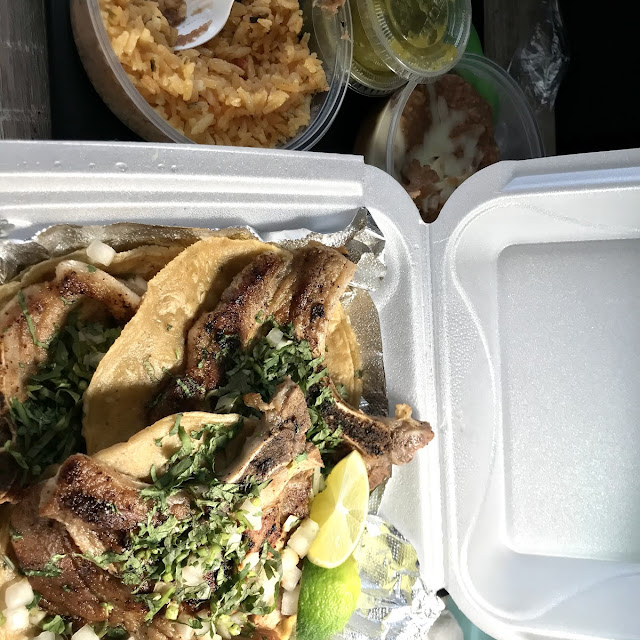 Tacos with a Side of Rice and Beans