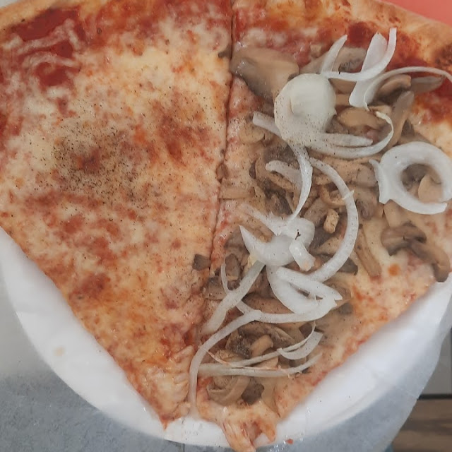 One Slice Plain One Slice Mushrooms and Onions