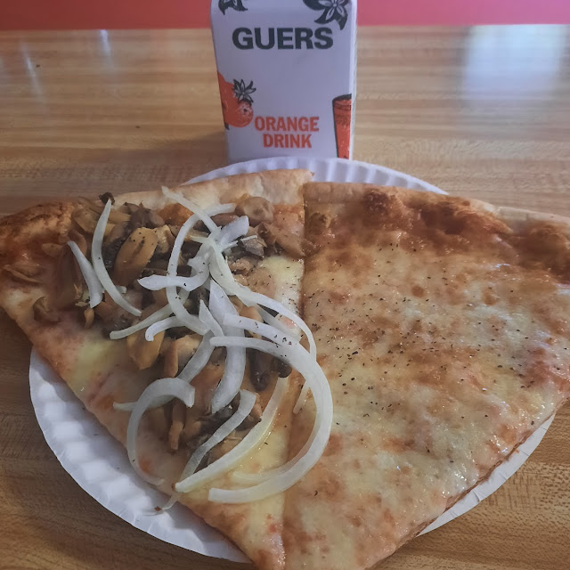 Pizza with Mushrooms and Onions