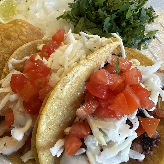 Octopus and Shrimp Tacos