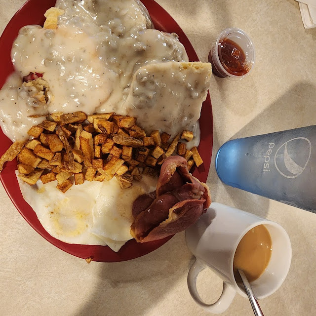 Eggs Biscuits and Gravy Country Ham