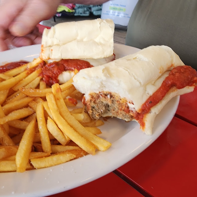 Meatball Sandwich with Fries