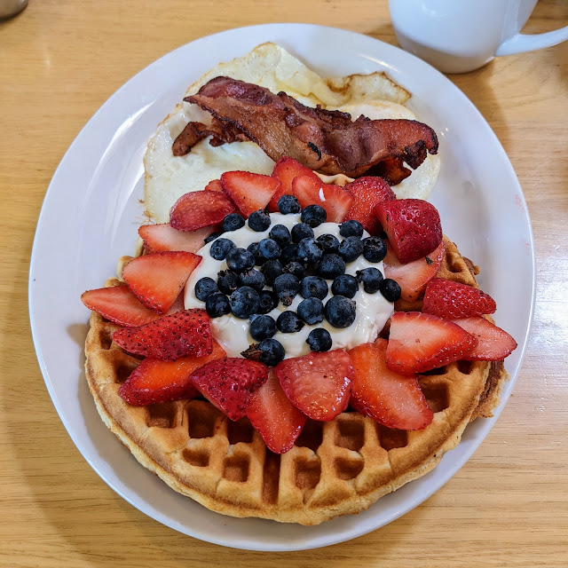 Strawberry and Blueberry Waffles