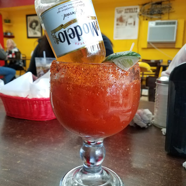 Michelada with Modelo Beer
