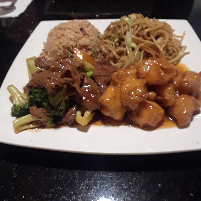 Beef Chow Mein and Fried Rice