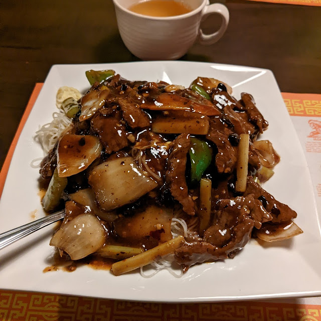 Beef and Mushrooms in a Black Bean Sauce