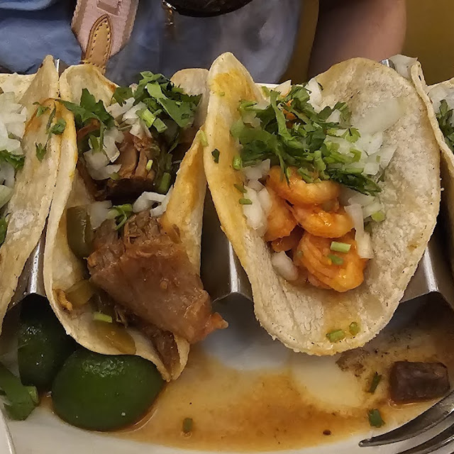 Fish Beef Shrimp Chorizo Tacos