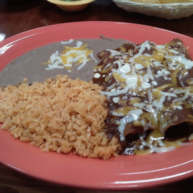 Beef Enchiladas Rice Beans