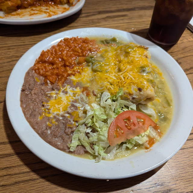 Combination Plate Enchiladas Chimichanga Taco