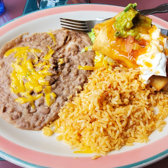 Chimichanga with Rice and Beans