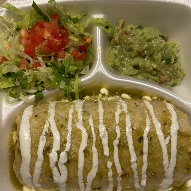 Grilled Chicken Burrito with Tomatillo Sauce