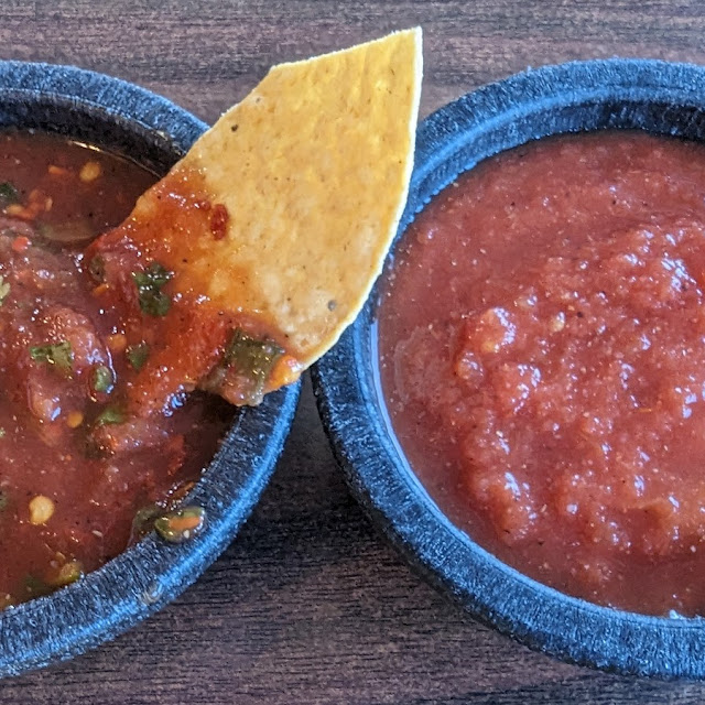 Spicy and Mild Sauce with Chips