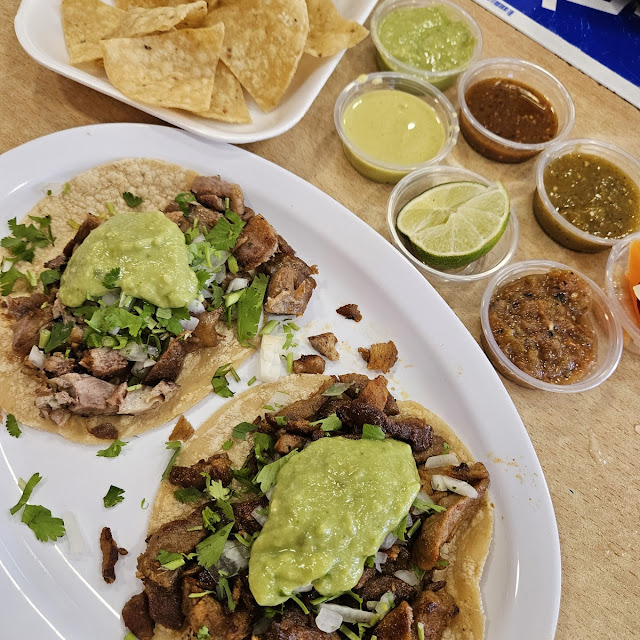 Al Pastor and Carnitas Tacos