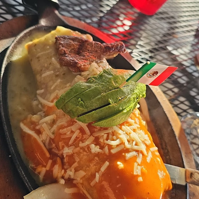 Sizzling Burrito with Melted Cheese