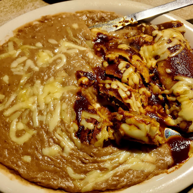 Beef Enchiladas & Beans