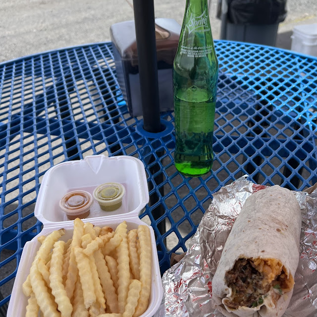 Asada Burrito and Fries