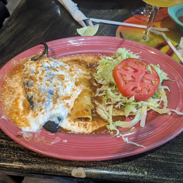 Chile Relleno Enchilada and Chalupa