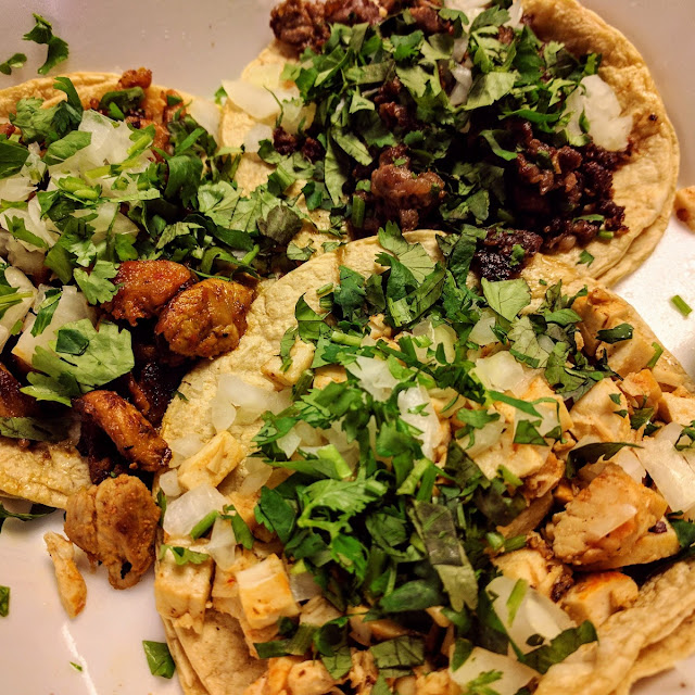 Pork Steak and Chicken Tacos