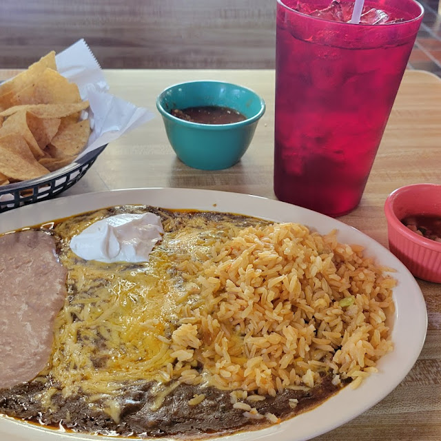 Green Enchilada Plate One of the Daily Specials