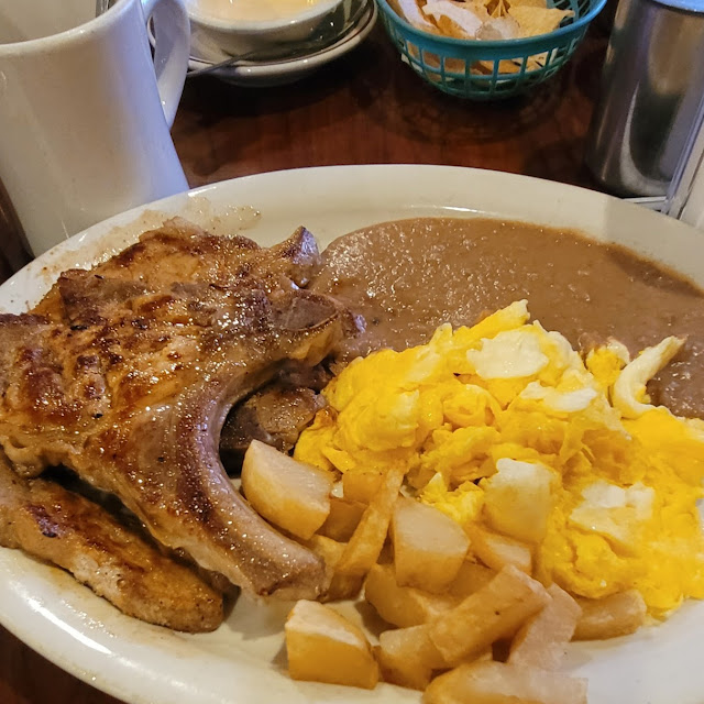 Pork Chop Aka Chilaquiles Plate