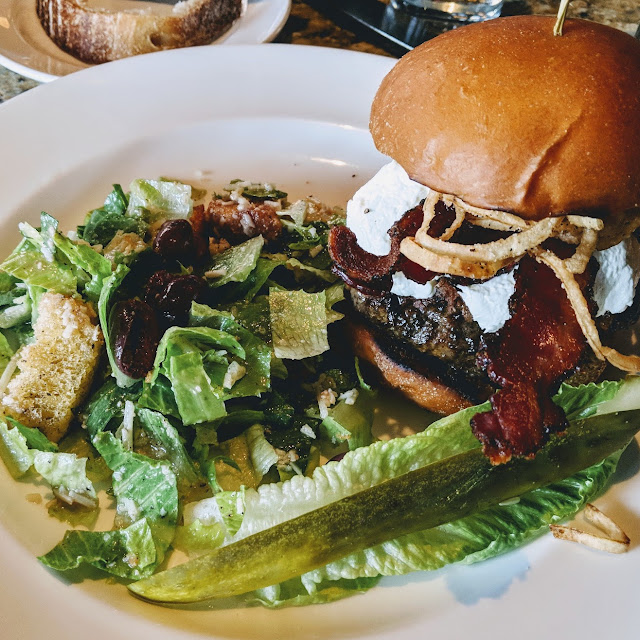 Eleven Burger with Goat Cheese