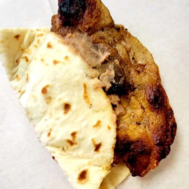 Pork Chop and Bean Taco